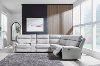 Social Pointe Reclining Sectional with Storage Consoles - Great Lake Furnishings  (MI)