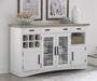 Parker House Americana Modern Dining 66 inch Buffet and Hutch with Quartz Insert
