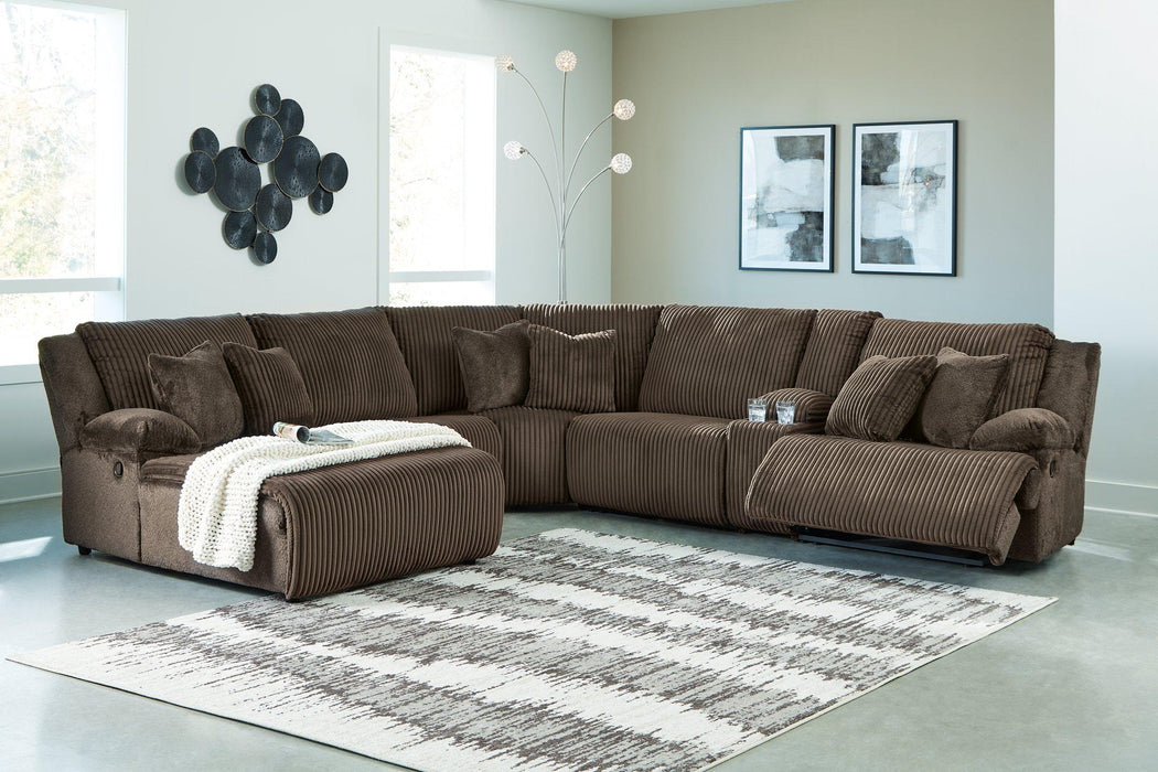 Top Tier Reclining Sectional with Chaise - Great Lake Furnishings  (MI)