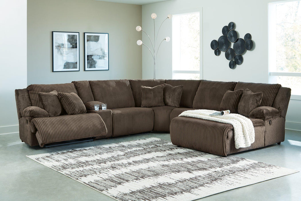Top Tier Reclining Sectional with Chaise - Great Lake Furnishings  (MI)