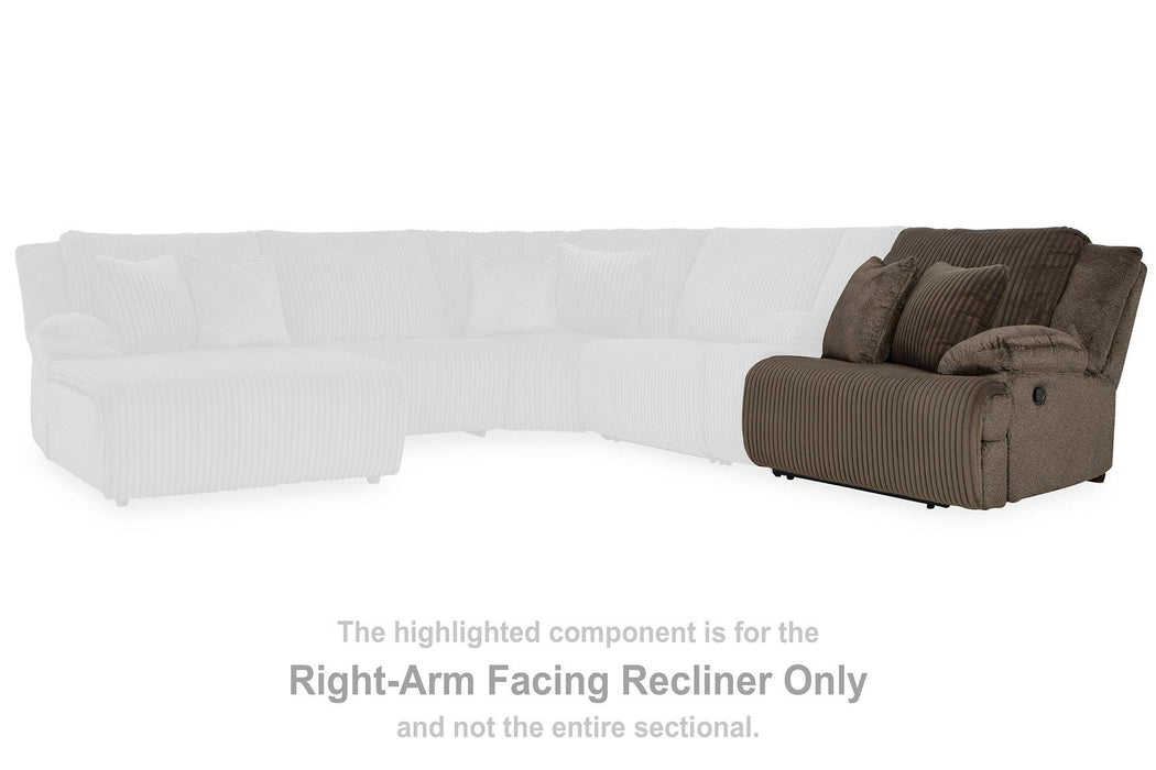 Top Tier Reclining Sectional with Chaise - Great Lake Furnishings  (MI)