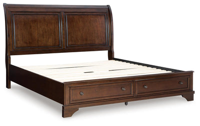 Trellington Sleigh Storage Bed - Great Lake Furnishings  (MI)
