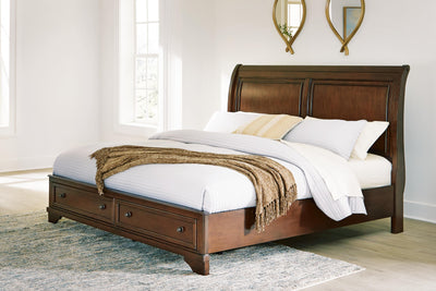 Trellington Sleigh Storage Bed - Great Lake Furnishings  (MI)