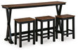 Wildenauer Counter Height Dining Table and 3 Barstools Set - Great Lake Furnishings  (MI)