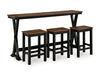 Wildenauer Counter Height Dining Table and 3 Barstools Set - Great Lake Furnishings  (MI)