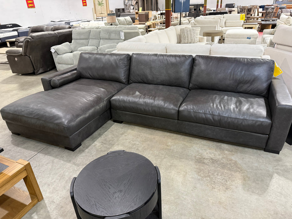 Clearance Leather Sectional