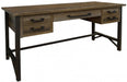 Loft Brown 5 Drawer Desk in Gray and Brown image