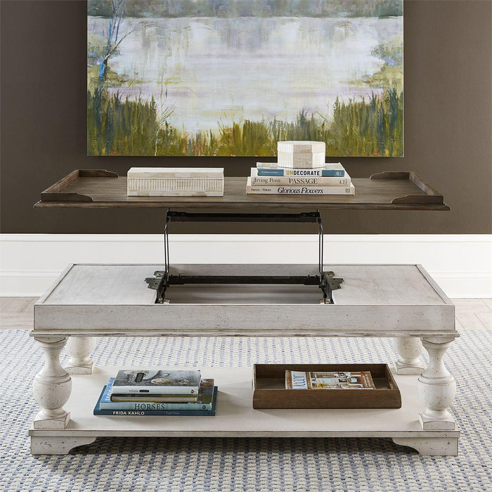 Liberty Abbey Road Lift Top Cocktail Table in Porcelain White
