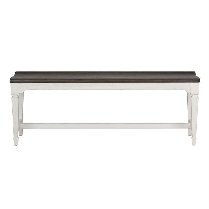 Liberty Furniture Allyson Park Wood Seat Bench in Wirebrushed White