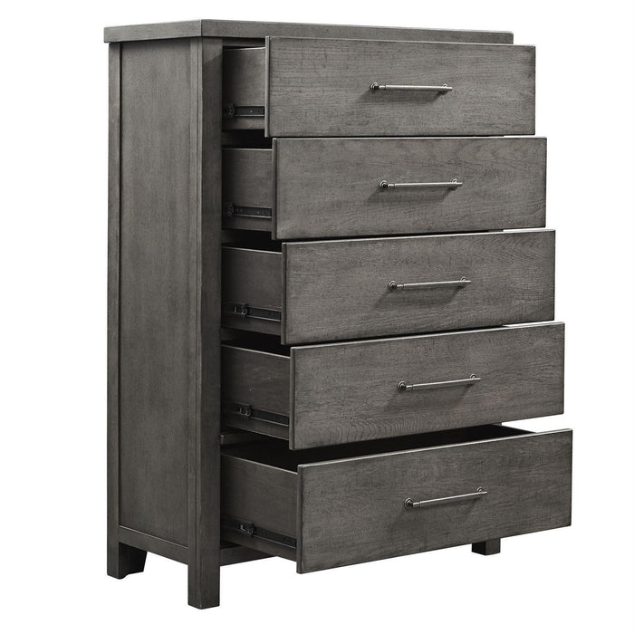 Liberty Furniture Modern Farmhouse Drawer Chest in Dusty Charcoal