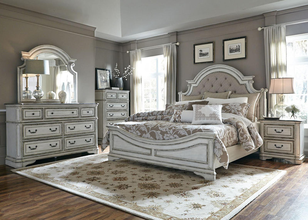 Liberty Magnolia Manor Queen Upholstered Bed in Antique White