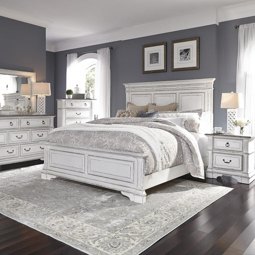 Abbey Park Queen Panel Bed, Dresser & Mirror, Chest, Night Stand image