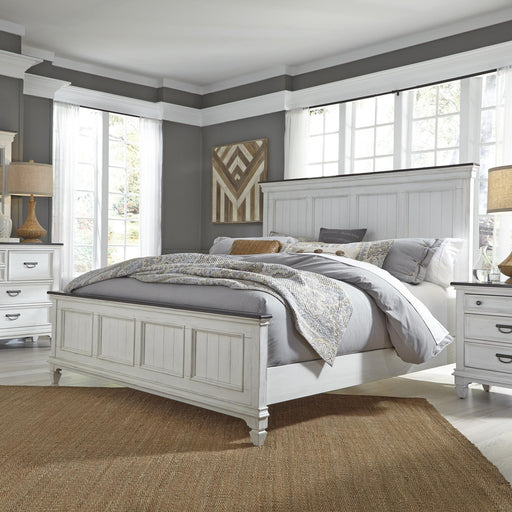 Allyson Park King Panel Bed, Dresser & Mirror, Night Stand image