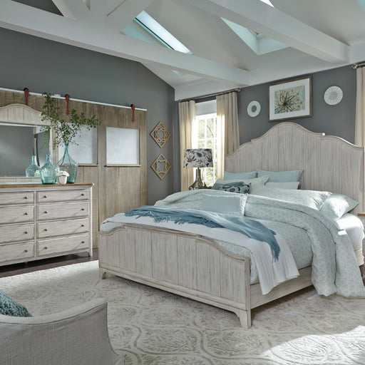 Farmhouse Reimagined Queen Panel Bed, Dresser & Mirror image