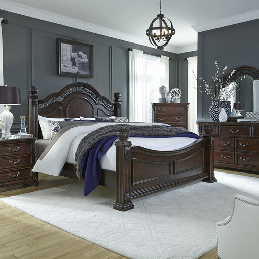 Messina Estates Queen Poster Bed, Dresser & Mirror, Night Stand image
