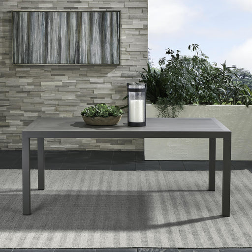 Plantation Key Outdoor Rectangular Leg Table - Granite image