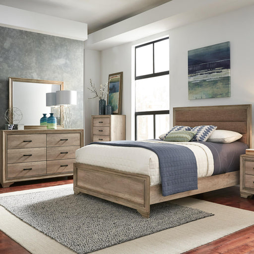 Sun Valley Twin Uph Bed, Dresser & Mirror image