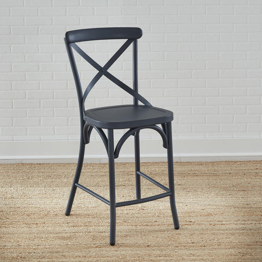 Vintage Series X Back Counter Chair- Navy image