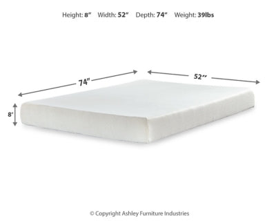 Chime 8 Inch Memory Foam Mattress in a Box - Great Lake Furnishings  (MI)