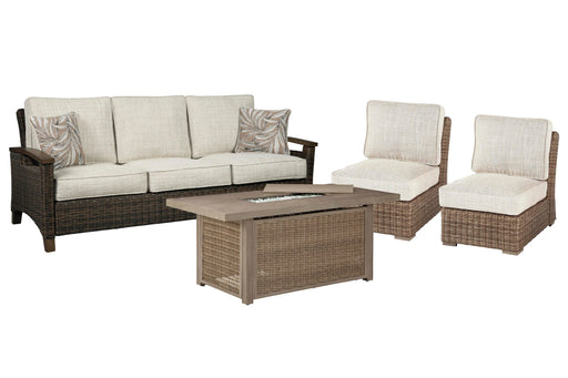 Beachcroft Outdoor Sofa, Lounge Chairs and Fire Pit - Great Lake Furnishings  (MI)