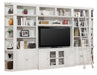 Parker House Boca 6 Piece Entertainment Wall with Ladder in Cottage White