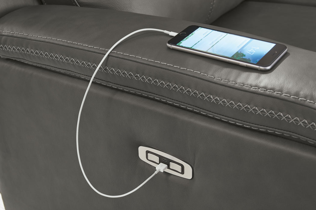 Bleckley Power Reclining Loveseat with Console - Great Lake Furnishings  (MI)