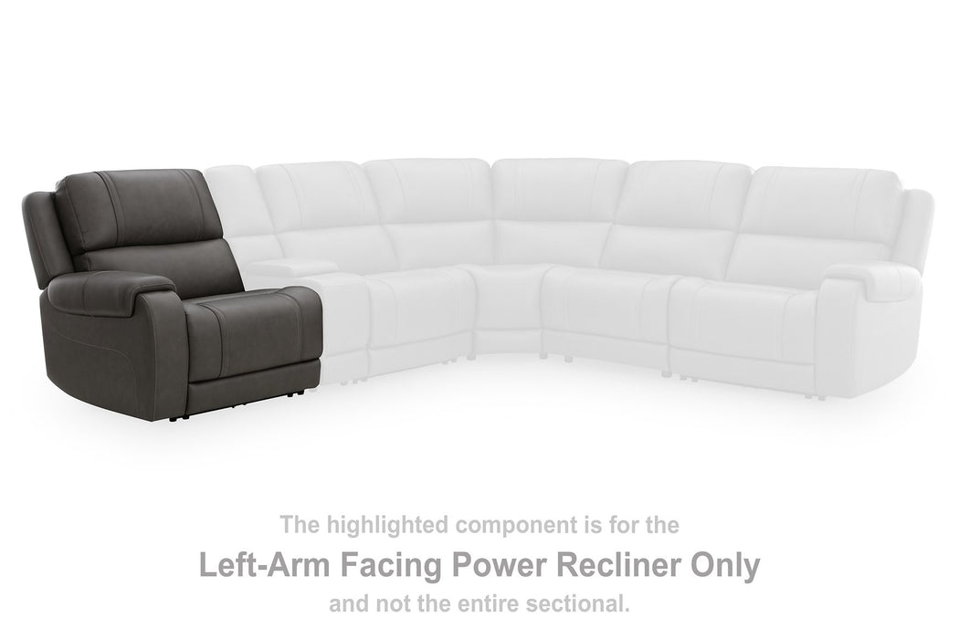 5Z - Pittson Power Reclining Sectional Loveseat with Console - Great Lake Furnishings  (MI)