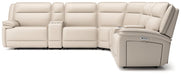 Double Deal Reclining Sectional with 2 Consoles - Great Lake Furnishings  (MI)