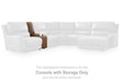 DeepWakes Reclining Sectional with Storage Console - Great Lake Furnishings  (MI)
