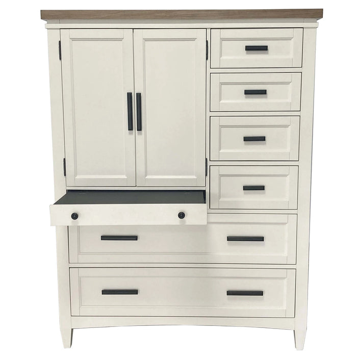 Parker House Americana Modern Bedroom 7 Drawer Door Chest with Workstation