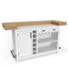 Parker House Americana Modern Dining 78 inch Bar with Quartz Insert