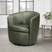 Parker Living Barolo 100% Italian Leather Swivel Club Chair Two Pack