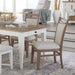 Parker House Americana Modern Dining Extendable Trestle Table with 8 Upholstered Chairs