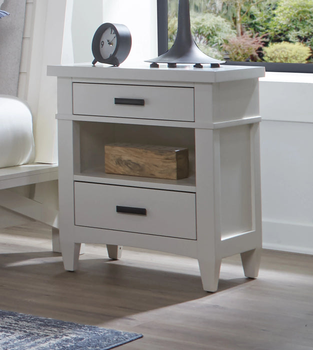 Parker House Americana Modern Bedroom King Shelter Bed 2 Nightstands Dresser with Mirror and Chest
