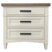 Parker House Americana Modern Bedroom 3 Drawer Nightstand with Charging Station