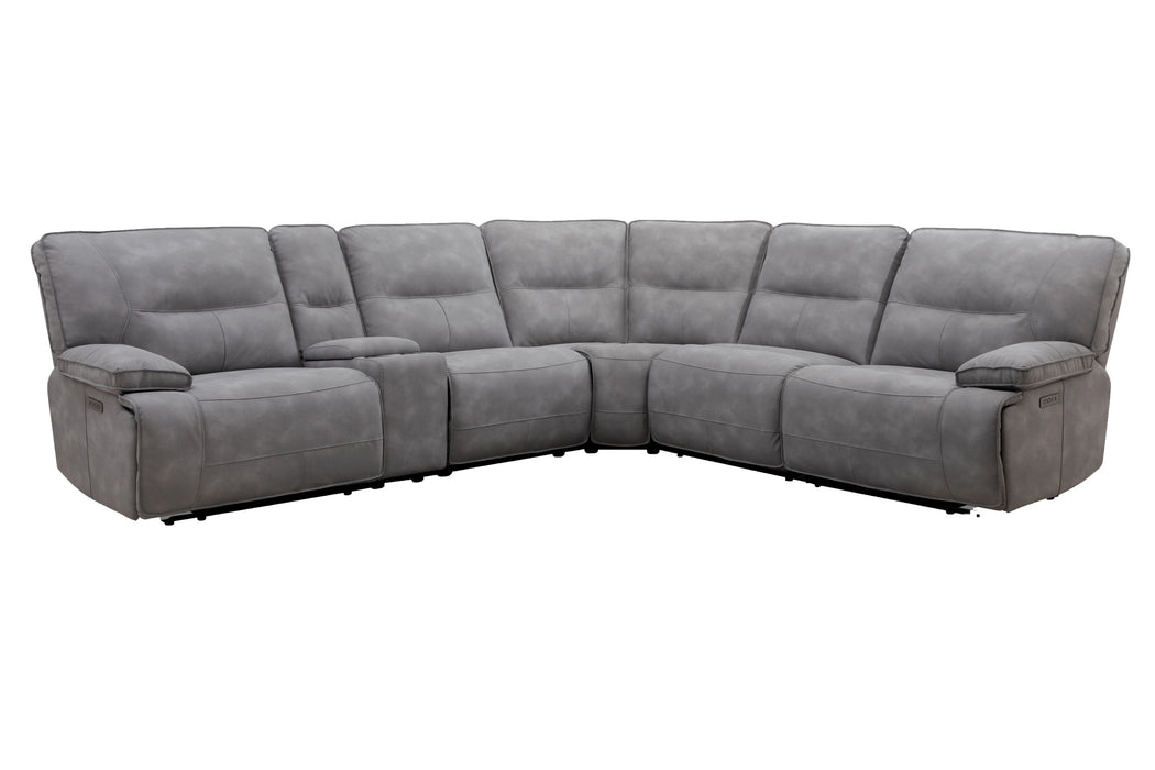 Parker Living Gladiator 6 Piece Modular Power Reclining Sectional with Power Adjustable Headrests