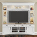Parker House Americana Modern 92 Inch TV Console with Hutch Back Panel and LED Lights