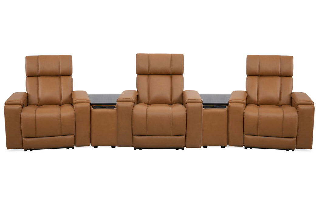Parker Living Phoenix Zero Gravity Power 3 Seat Home Theater Seating with 2 Wedges and Immersive Audio
