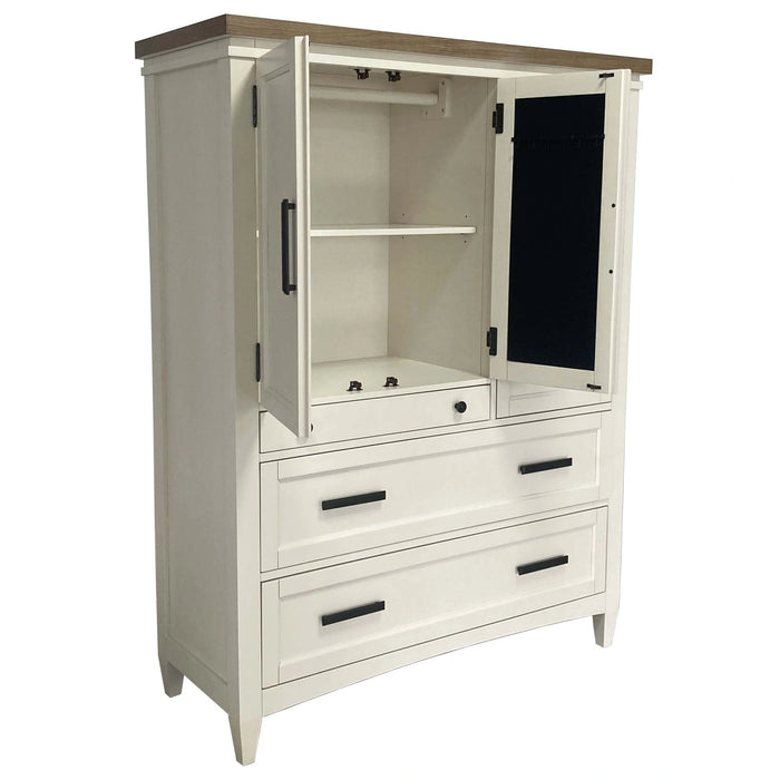 Parker House Americana Modern Bedroom 7 Drawer Door Chest with Workstation