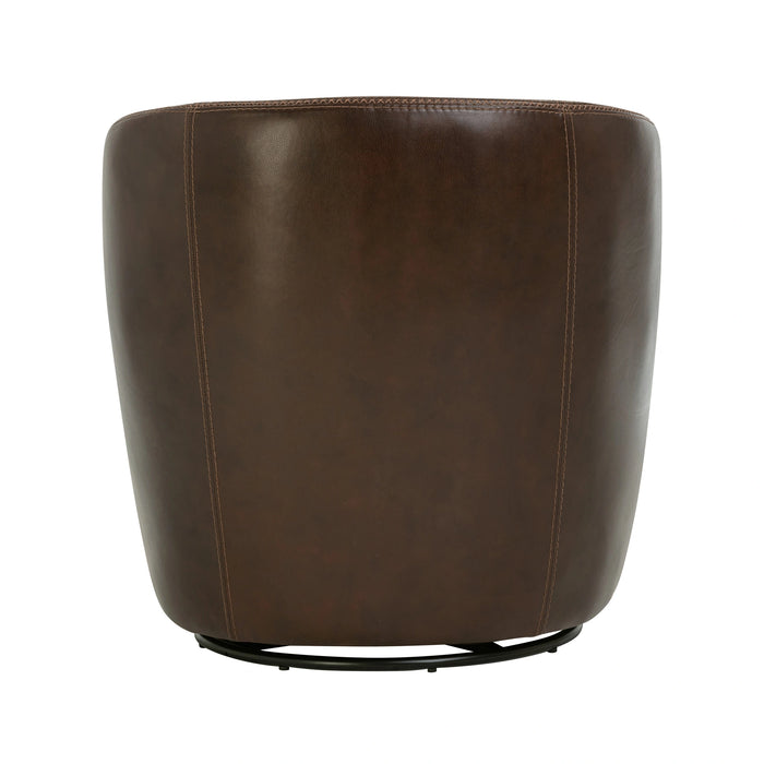 Parker Living Barolo 100% Italian Leather Swivel Club Chair Two Pack