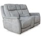 Parker Living Linus - Hudson Grey Power Reclining Sofa and Loveseat