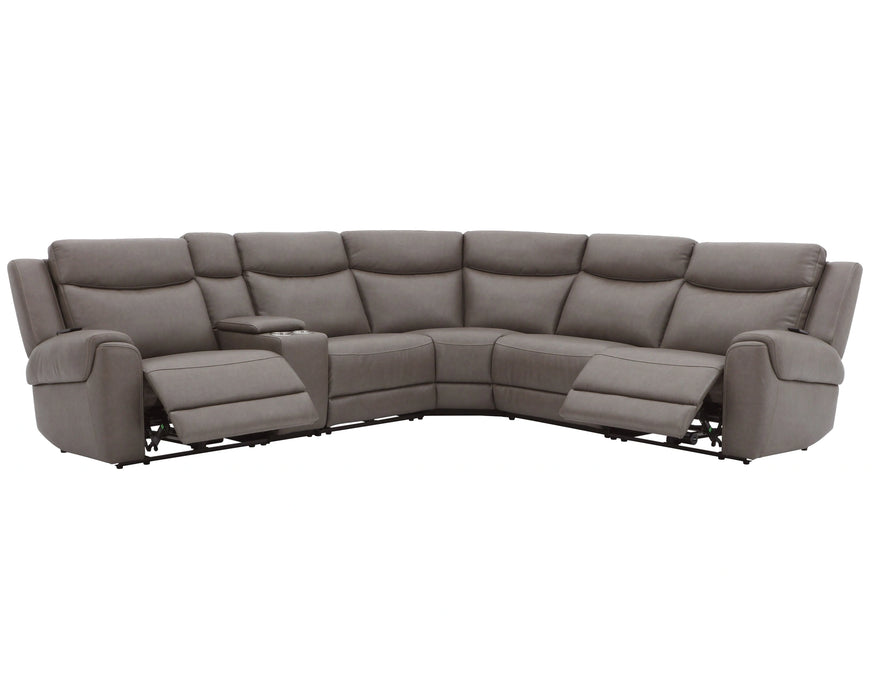 Parker Living Momentum 6 Piece Modular Power Reclining Sectional with Power Adjustable Headrests