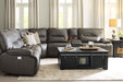 Parker Living Spartacus 6 Piece Modular Power Reclining Sectional with Power Adjustable Headrests