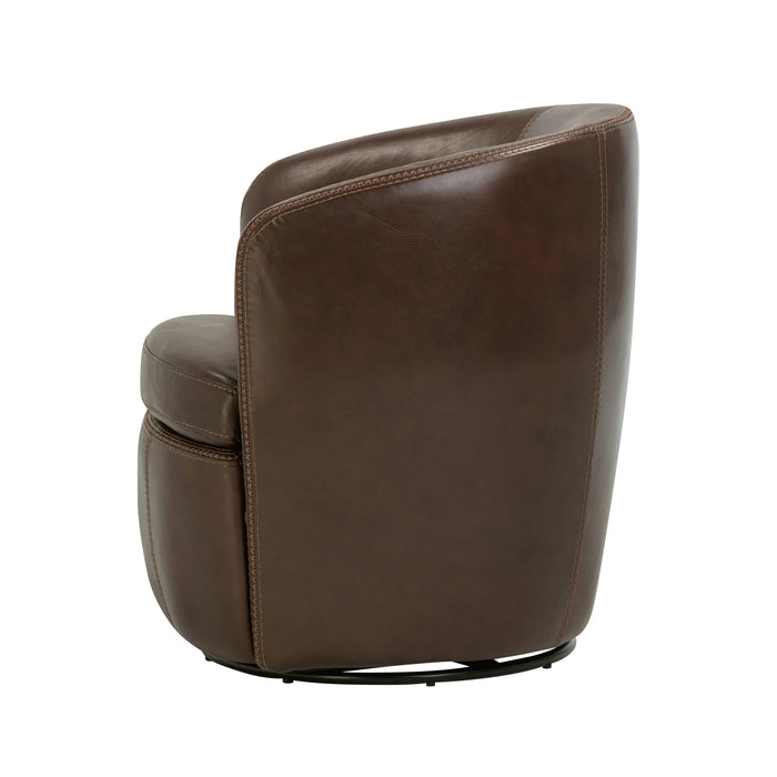 Parker Living Barolo 100% Italian Leather Swivel Club Chair