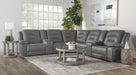 Parker Living Caldwell Fog 7 Piece Modular Power Reclining Sectional with Power Adjustable Headrests with 2 Consoles