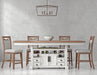 Parker House Americana Modern Dining 72 inch Island Counter Height Extendable Dining Table