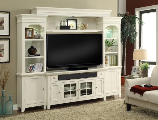 Parker House Tidewater 62" Console Entertainment Wall in Vintage White