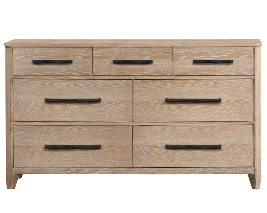 Parker House Breckenridge - Bedroom Queen Bed 2 Nightstands Dresser with Mirror and Chest