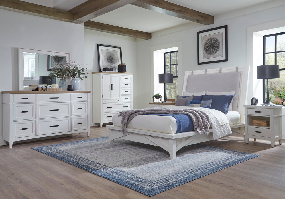Parker House Americana Modern Bedroom 7 Drawer Door Chest with Workstation