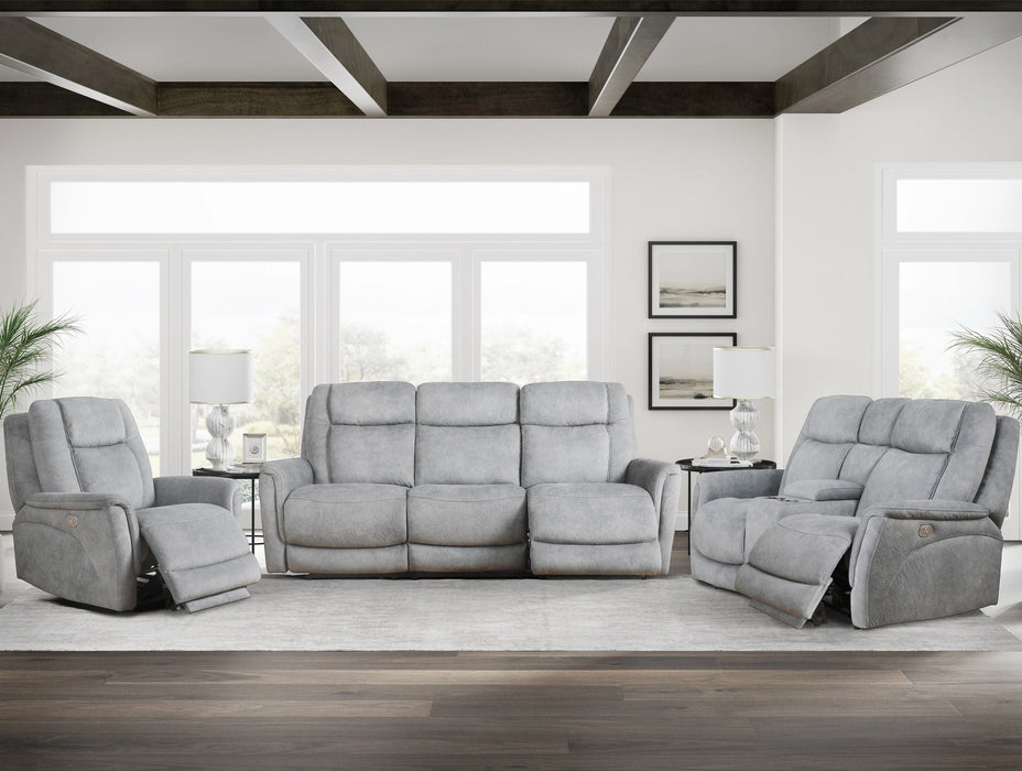 Parker Living Linus - Hudson Grey Zero Gravity Power Reclining Console Loveseat